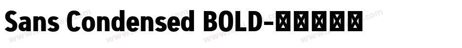 Sans Condensed BOLD字体转换